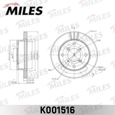 Miles K001516 - Brake Disc autospares.lv