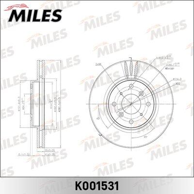 Miles K001531 - Brake Disc autospares.lv