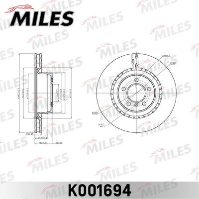 Miles K001694 - Brake Disc autospares.lv