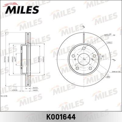 Miles K001644 - Brake Disc autospares.lv