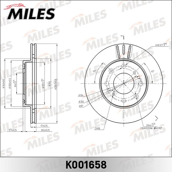 Miles K001658 - Brake Disc autospares.lv