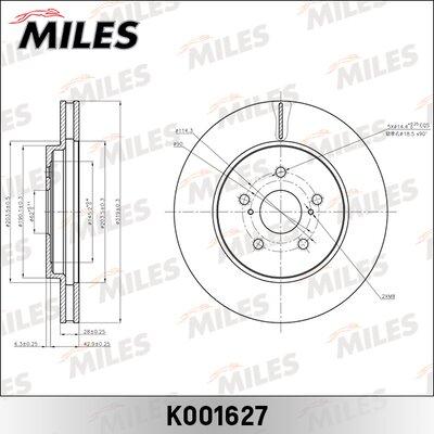 Miles K001627 - Brake Disc autospares.lv