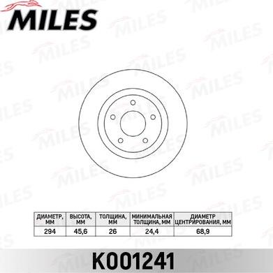 Miles K001241 - Brake Disc autospares.lv