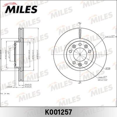 Miles K001257 - Brake Disc autospares.lv