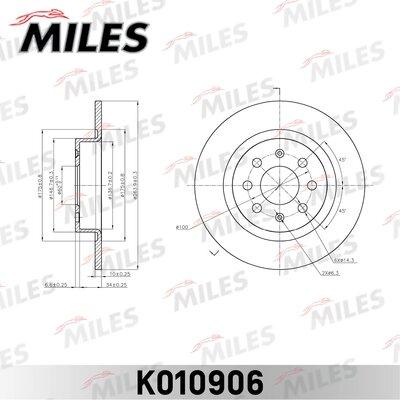 Miles K010906 - Brake Disc autospares.lv