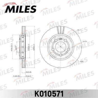 Miles K010571 - Brake Disc autospares.lv