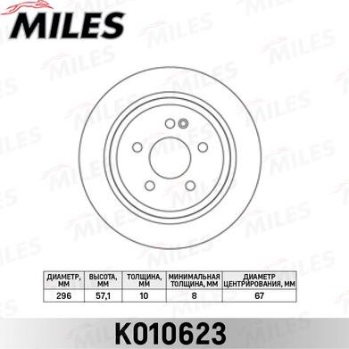 Miles K010623 - Brake Disc autospares.lv