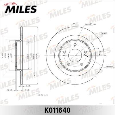 Miles K011640 - Brake Disc autospares.lv