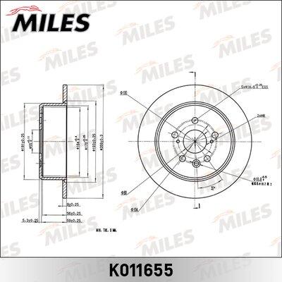 Miles K011655 - Brake Disc autospares.lv