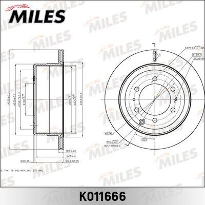 Miles K011666 - Brake Disc autospares.lv