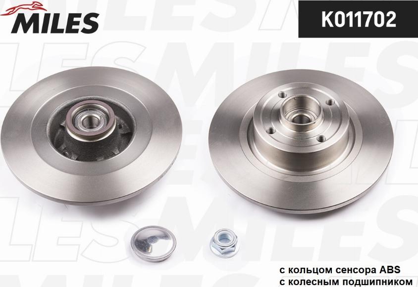 Miles K011702 - Brake Disc autospares.lv