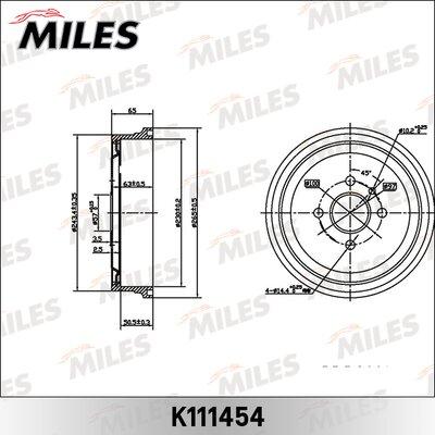 Miles K111454 - Brake Drum autospares.lv