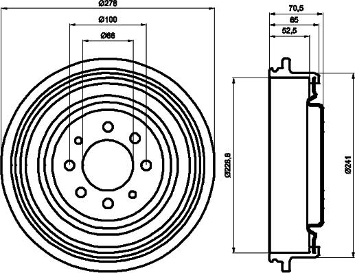 Mintex MBD043 - Brake Drum autospares.lv