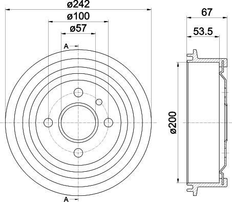 Mintex MBD002 - Brake Drum autospares.lv