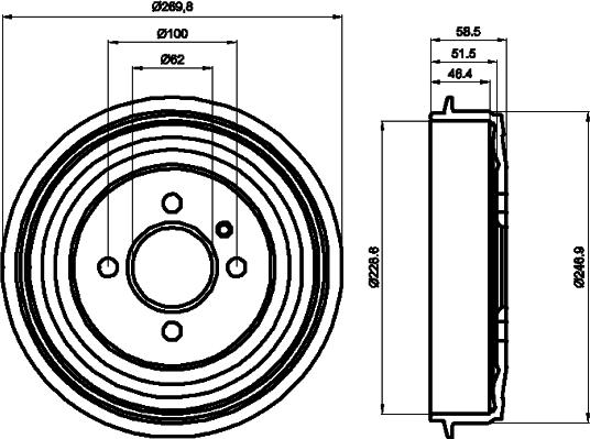 Mintex MBD018 - Brake Drum autospares.lv