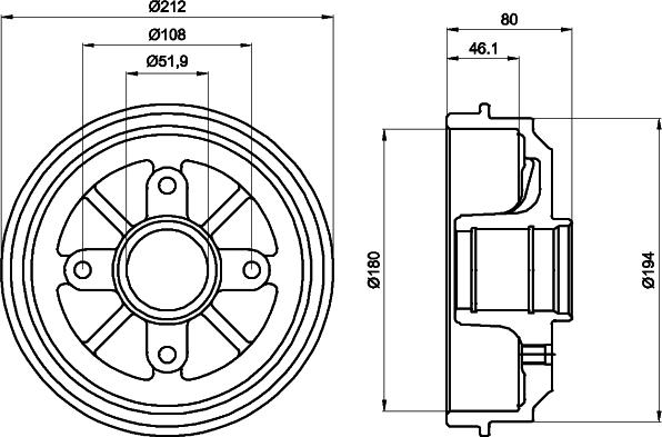 Mintex MBD035 - Brake Drum autospares.lv