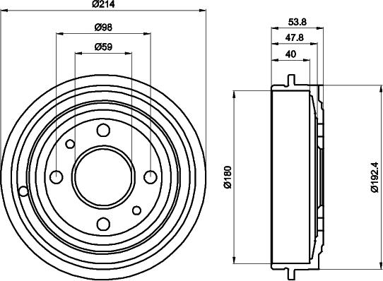 Mintex MBD023 - Brake Drum autospares.lv