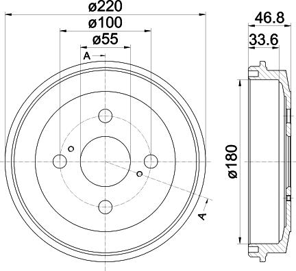 Mintex MBD344 - Brake Drum autospares.lv