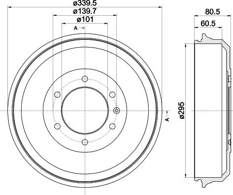 Mintex MBD387 - Brake Drum autospares.lv