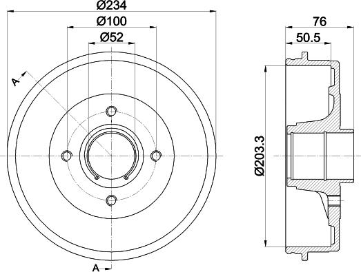 Mintex MBD261 - Brake Drum autospares.lv