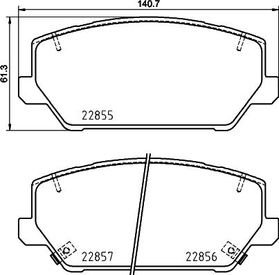 Mintex MDB4081 - Brake Pad Set, disc brake autospares.lv