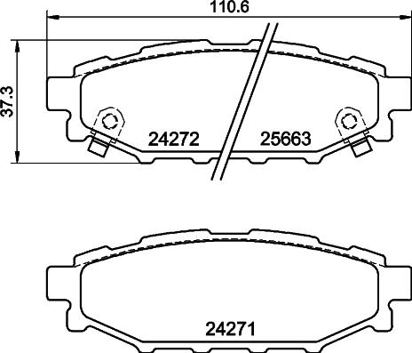 Mintex MDB4100 - Brake Pad Set, disc brake autospares.lv