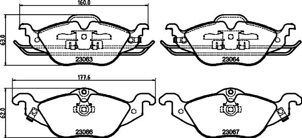 Mintex MDB1908 - Brake Pad Set, disc brake autospares.lv