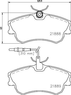 Mintex MDB1914 - Brake Pad Set, disc brake autospares.lv