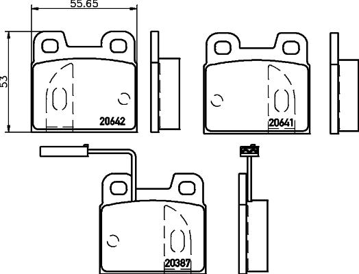 Mintex MDB1911 - Brake Pad Set, disc brake autospares.lv