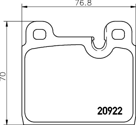Textar 20922 150 0 4 T819 - Brake Pad Set, disc brake autospares.lv