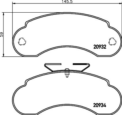 Mintex MDB1470 - Brake Pad Set, disc brake autospares.lv