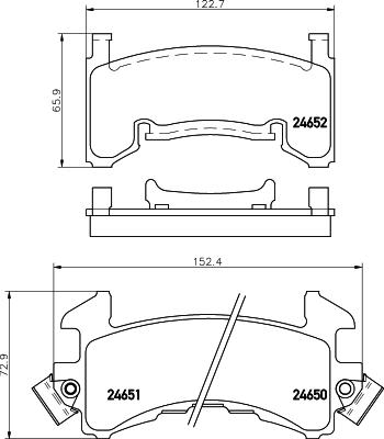 Mintex MDB1595 - Brake Pad Set, disc brake autospares.lv