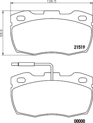 Mintex MDB1555 - Brake Pad Set, disc brake autospares.lv