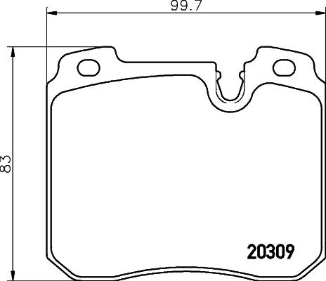 Mintex MDB1550 - Brake Pad Set, disc brake autospares.lv