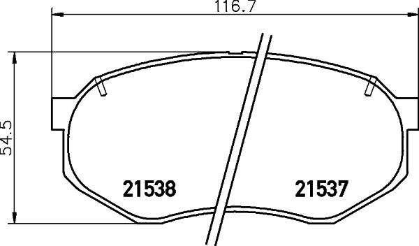 Mintex MDB1577 - Brake Pad Set, disc brake autospares.lv