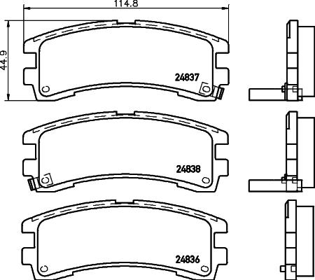 Mintex MDB1661 - Brake Pad Set, disc brake autospares.lv