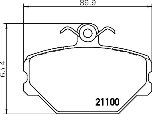 Mintex MDB1606 - Brake Pad Set, disc brake autospares.lv