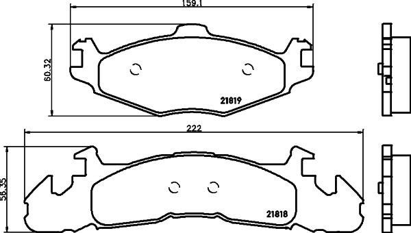 Mintex MDB1603 - Brake Pad Set, disc brake autospares.lv