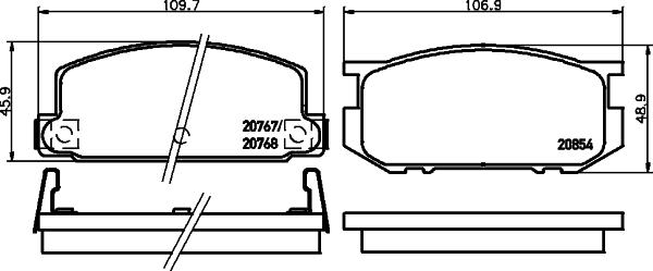 Mintex MDB1166 - Brake Pad Set, disc brake autospares.lv