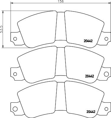 Mintex MDB1111 - Brake Pad Set, disc brake autospares.lv