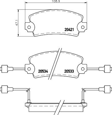 Mintex MDB1112 - Brake Pad Set, disc brake autospares.lv