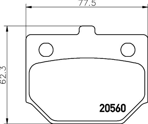 Mintex MDB1125 - Brake Pad Set, disc brake autospares.lv