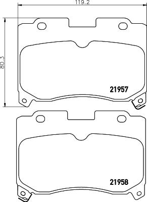 Mintex MDB1838 - Brake Pad Set, disc brake autospares.lv