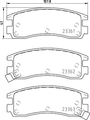 Mintex MDB1825 - Brake Pad Set, disc brake autospares.lv