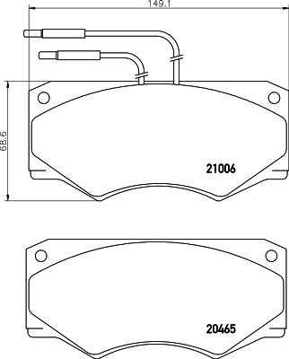 Mintex MDB1340 - Brake Pad Set, disc brake autospares.lv