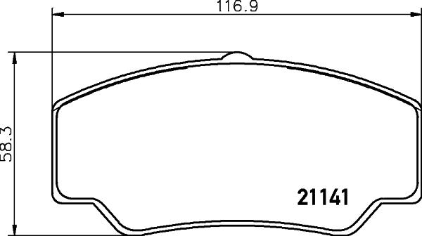 Mintex MDB1341 - Brake Pad Set, disc brake autospares.lv