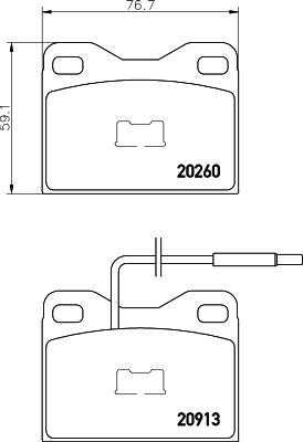 Mintex MDB1304 - Brake Pad Set, disc brake autospares.lv