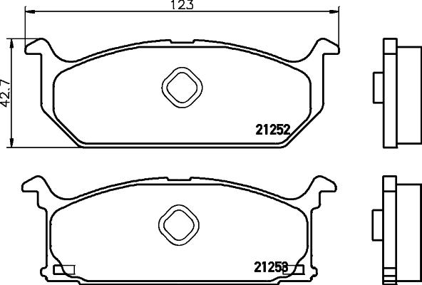 Mintex MDB1319 - Brake Pad Set, disc brake autospares.lv