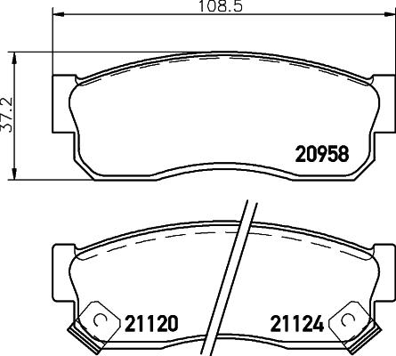 Mintex MDB1381 - Brake Pad Set, disc brake autospares.lv