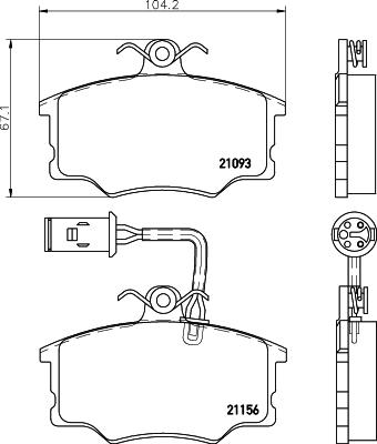 Mintex MDB1373 - Brake Pad Set, disc brake autospares.lv